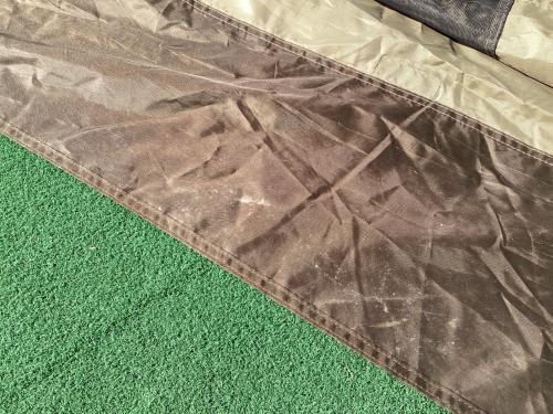 OGAWA (オガワ) ロッジテント スカート小穴・一部シーム割れ有 3398 ロッジシェルターII 約460×350×210(h)cm 3～5人用 程度B 程度B スカートあり ハンマーあり/説明書あり