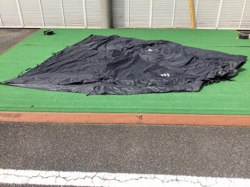 MURACO (ムラコ) その他タープ スカートヨゴレ有 ペネローペカーサイドタープ 330×295×210cm 3～4人用 程度B 程度B スカートあり ハンマーなし/説明書あり