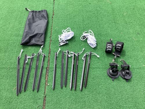 MURACO (ムラコ) その他タープ スカートヨゴレ有 ペネローペカーサイドタープ 330×295×210cm 3～4人用 程度B 程度B スカートあり ハンマーなし/説明書あり