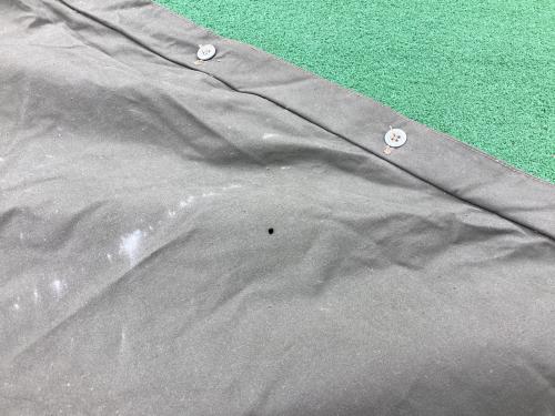 ポーランド軍 (ポーランドグン) 軍幕 コゲ穴複数有 オリーブ ※スキンのみ ポンチョテント2枚組 サイズ3 程度B