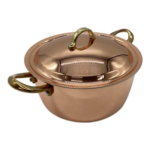 両手 鍋 素銅 18cm プレイクッキング ソースポット PL-1706 燕三条 新光金属 (シンコウキンゾク) クッカー 18cm PL-1706 プレイ