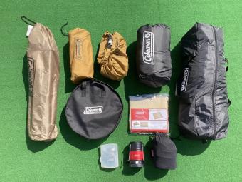 Coleman (コールマン) アウトドア雑貨 テント・シュラフ他10点セット 1人用 ソロキャンプスタートパッケージ スペシャルセット 未使用品