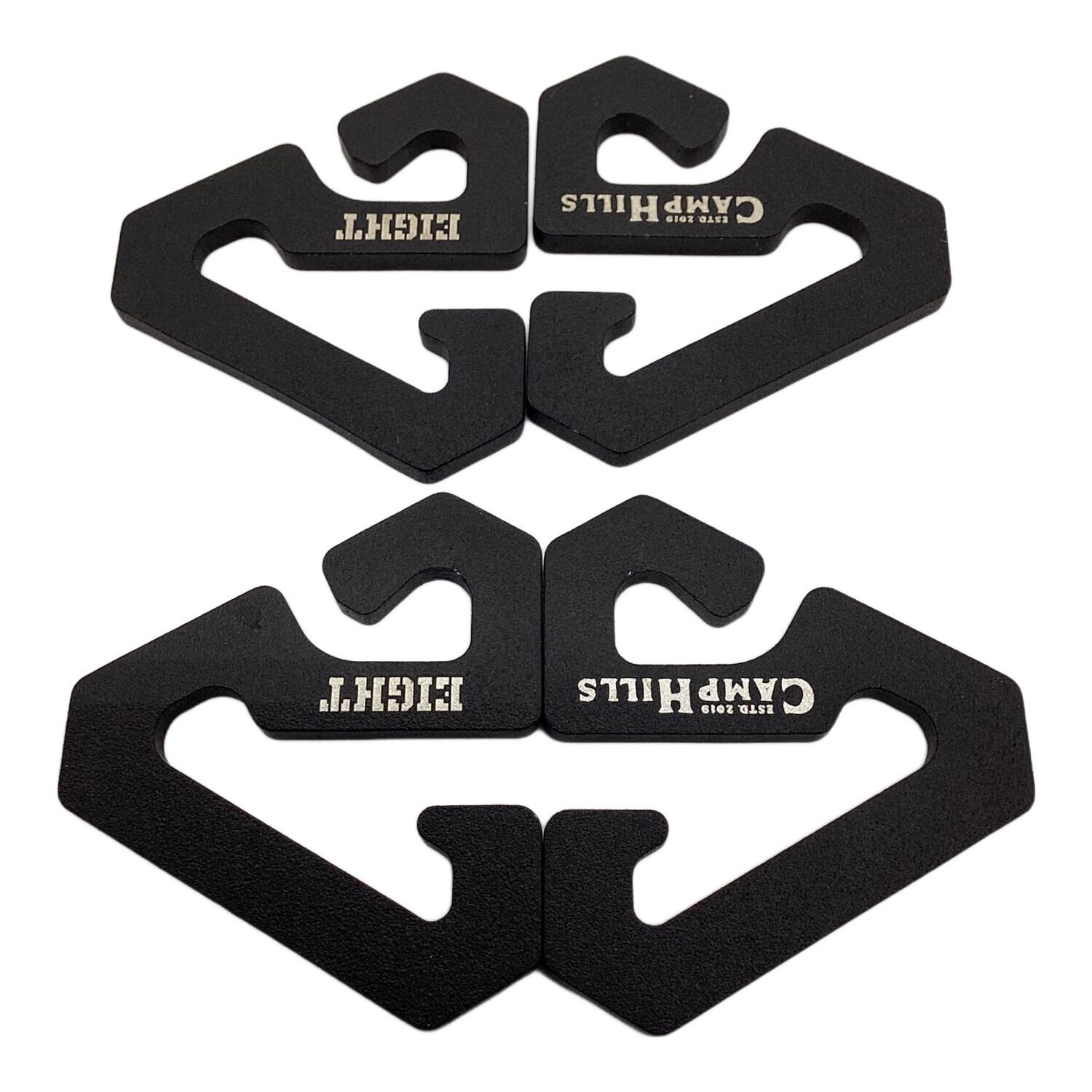 EIT アウトドア雑貨 4個入り ブラック CAMP HILLS E.B HOOK