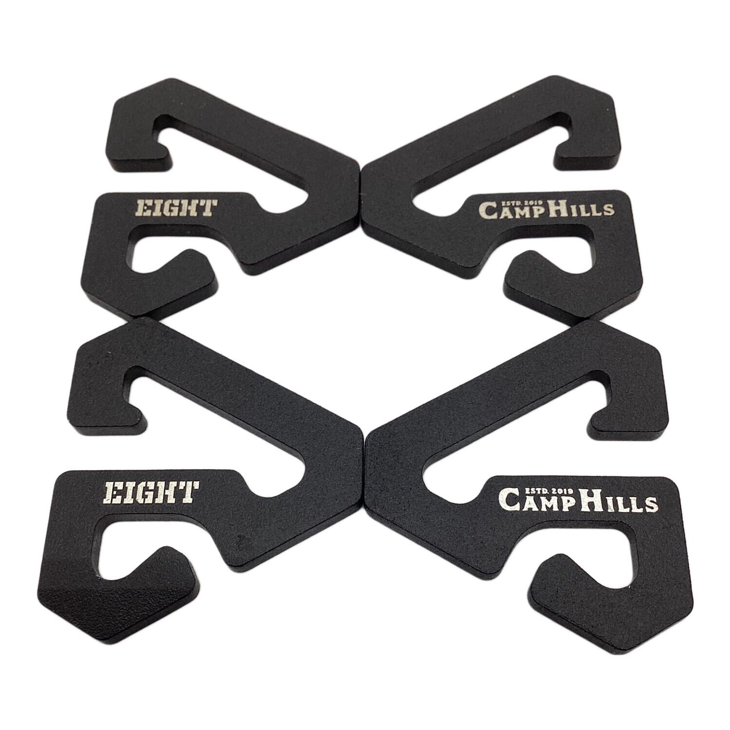 EIT アウトドア雑貨 4個入り ブラック CAMP HILLS E.B HOOK