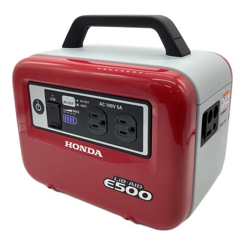 HONDA (ホンダ) ポータブル電源 レッド 通電確認済み LiB-AID E500 377Wh 300W リチウムイオン 50Hz／60Hz