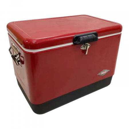 【店頭引取限定】【中古】【現状販売】 Coleman コールマン クーラーボックス 6150 6155 スチールベルトクーラー レッド 13,200円（税込） Coleman (コールマン) クーラーボックス 54QT レッド ダイヤロゴ 6150
