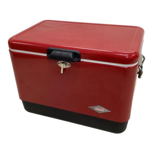 Coleman (コールマン) クーラーボックス 54QT レッド ダイヤロゴ 6150 6155 スチールベルトクーラー