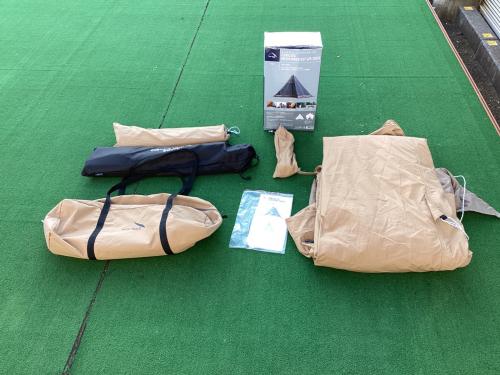 tentmark DESIGNS (テンマクデザイン) モノポールテント TM200230 サーカスTC コンフォートソロ 約362×340×230cm 1～2人用 程度A 程度A スカートなし ハンマーなし/説明書なし TC素材