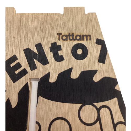 GRIND LODGE (グラインドロッジ) アウトドアチェア ブラウン×ブラック 生刷りカスタム tattam ウッドスツール（小） ウッド