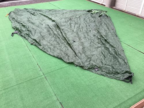 NIGOR モノポールテント ポールキャップ割れ有 グリーン Wickiup6 約460×440×310㎝ 4～6人用 程度A 程度B スカートなし ハンマーなし/説明書なし シルナイロン