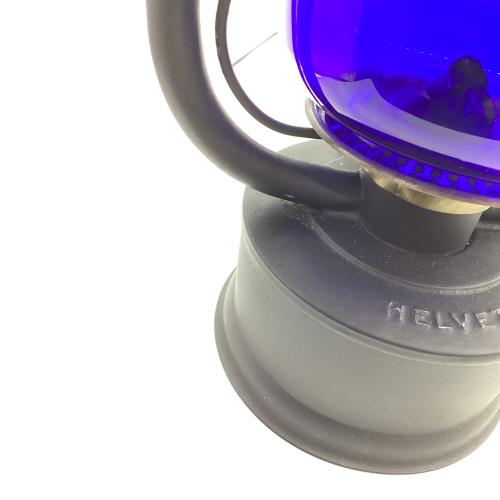 W. Straub-Egloff & Co., Turgi オイルランタン ブルーオリジナルグローブ @ HELVETIA スイス軍ミリタリーランタン ホットブラスト方式