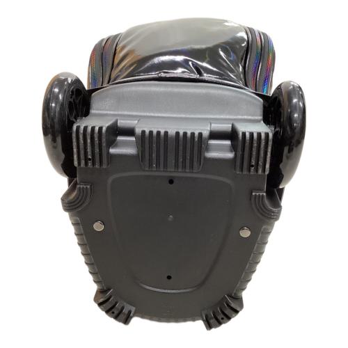 M U SPORTS (エムユースポーツ) キャディバッグ ブラック 5分割 キャスター付き 犬柄 ホログラムオーロラデザイン