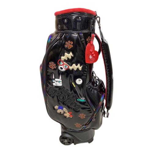 新品M-U SPORTS ブラック キャディバッグ MU SPORTS キャディーバッグ MUスポーツ キャディバッグ