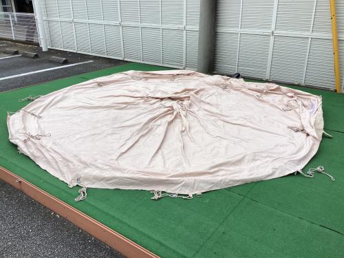 Nordisk (ノルディスク) モノポールテント ヨゴレ。ケース破れ有 アスガルド12.6 約375×400×250cm 4～6人用 程度B 程度B スカートあり ハンマーなし/説明書なし TC素材