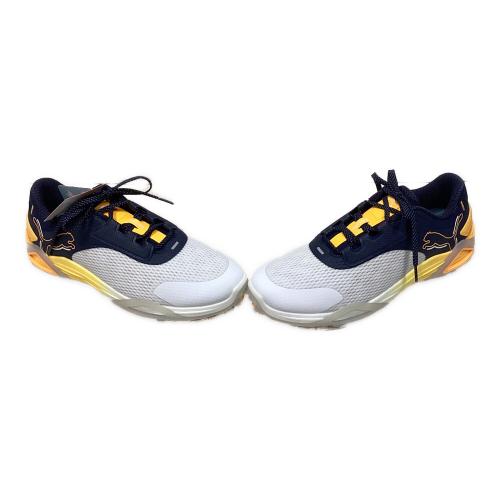 PUMA (プーマ) ゴルフシューズ メンズ SIZE 28cm ホワイト×イエロー スパイクレスシューズ シャドウキャット ニトロ 310249