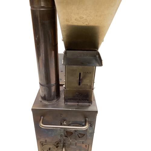 GREEN STOVE (グリーンストーブ) 薪ストーブ ペレット内カゴ・火力調節筒付属無 HORI3