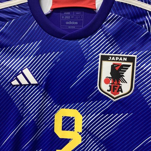 日本代表 (ニホンダイヒョウ) 【9】三笘薫 サッカーユニフォーム HF1845 2022 ホームユニフォーム SIZE L