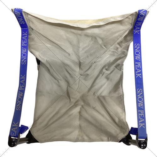 Snow peak (スノーピーク) アウトドアチェア LV-151 廃盤品 アイボリー×ブルー スノーピークチェア