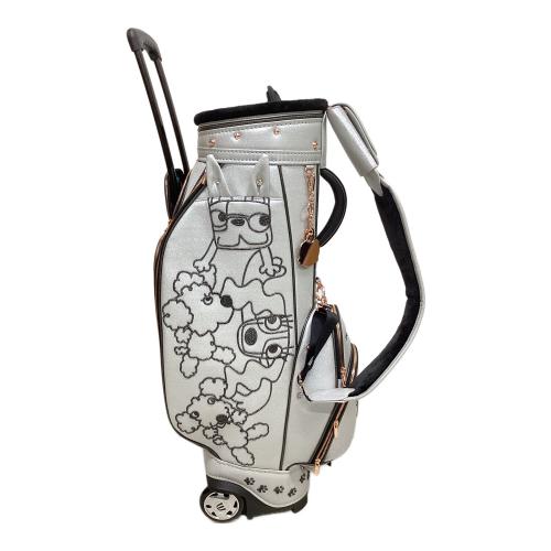 M U SPORTS (エムユースポーツ) キャディバッグ キャスター付 8.5インチ/5分割 シルバー 30周年記念 プレミアムリミテッドモデルキャディバック