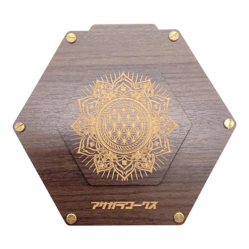  ALBMコースター 麻柄エボニー