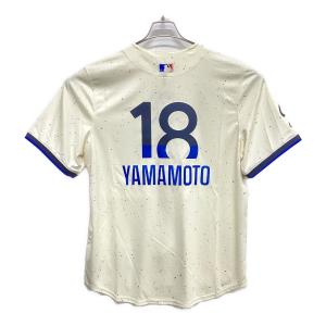 ロサンゼルス・ドジャース 応援グッズ T7LM-LDC1 【18】山本由伸 2025WS出場パッチ付き @ SIZE L アイボリー