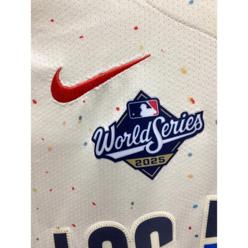 ロサンゼルス・ドジャース 応援グッズ T7LM-LDC1 【18】山本由伸 2025WS出場パッチ付き @ SIZE L アイボリー