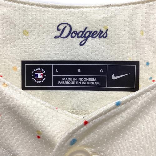 ロサンゼルス・ドジャース 応援グッズ T7LM-LDC1 【18】山本由伸 2025WS出場パッチ付き @ SIZE L アイボリー