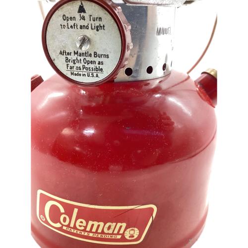 Coleman (コールマン) 200A 後期型 ガソリンランタン パテペン /横穴無しフィラーキャップ/赤PYREX