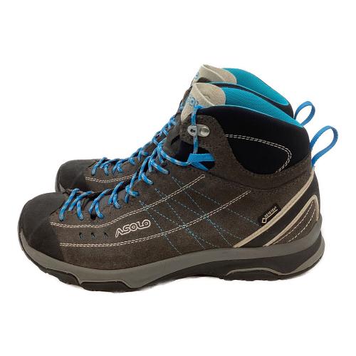 ASOLO (アゾロ) ニュークリオン MID GV ミドルカット トレッキングシューズ レディース SIZE 23.5cm グレー×スカイブルー