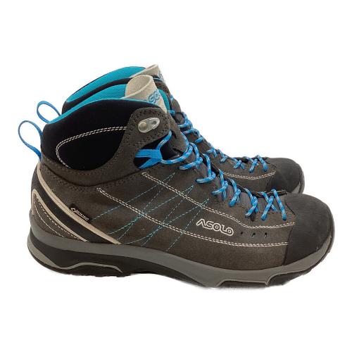 ASOLO (アゾロ) ニュークリオン MID GV ミドルカット トレッキングシューズ レディース SIZE 23.5cm グレー×スカイブルー