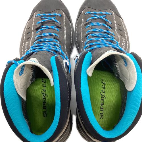 ASOLO (アゾロ) ニュークリオン MID GV ミドルカット トレッキングシューズ レディース SIZE 23.5cm グレー×スカイブルー