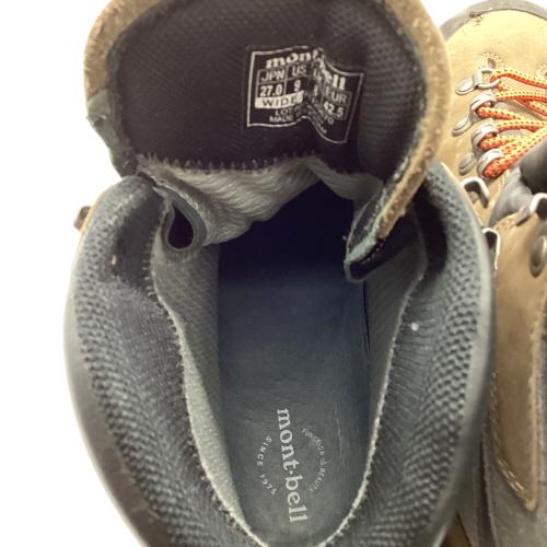 mont-bell (モンベル) アルパインクルーザー 1000 レザー ワイド ハイカット(ハードソール) トレッキングシューズ 1129670 メンズ SIZE 27cm ブラウン