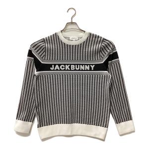 JACK BUNNY (ジャックバニー) セーター ゴルフウェア(トップス) 262-3170133 クルーネックニット メンズ SIZE M ネイビー×ホワイト