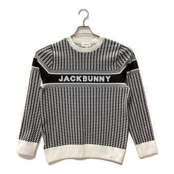 JACK BUNNY (ジャックバニー) セーター ゴルフウェア(トップス) 262-3170133 クルーネックニット メンズ SIZE M ネイビー×ホワイト