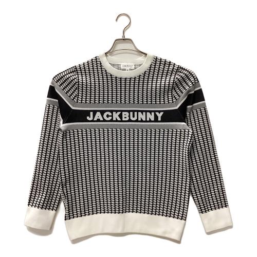 JACK BUNNY (ジャックバニー) セーター ゴルフウェア(トップス) 262-3170133 クルーネックニット メンズ SIZE M ネイビー×ホワイト