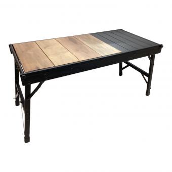 RATEL WORKS (ラーテルワークス) アウトドアテーブル IGT規格 ブラック×ブラウン ウッドパネルテーブル