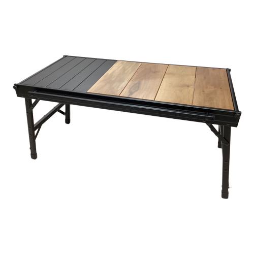 RATEL WORKS (ラーテルワークス) アウトドアテーブル IGT規格 ブラック×ブラウン ウッドパネルテーブル