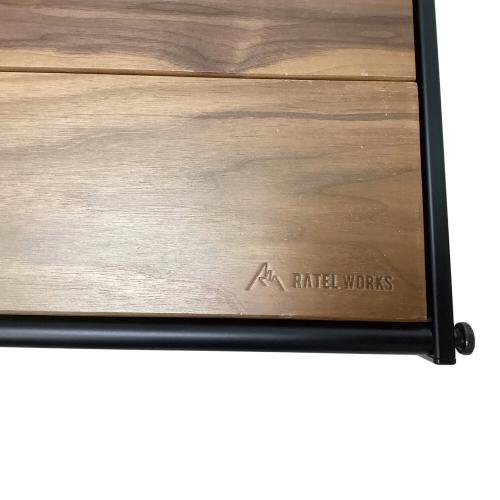 RATEL WORKS (ラーテルワークス) アウトドアテーブル IGT規格 ブラック×ブラウン ウッドパネルテーブル