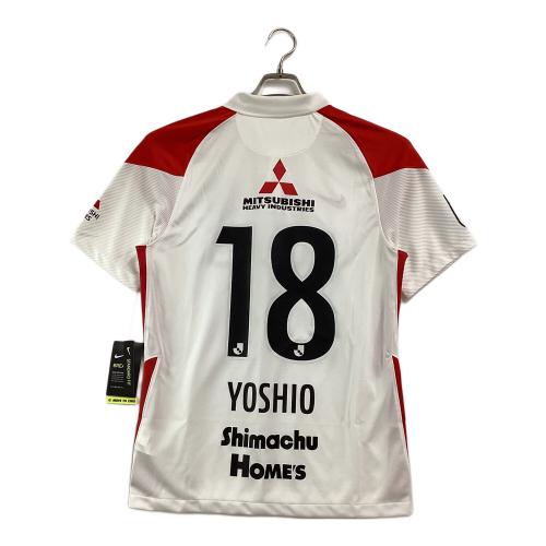 浦和レッズ (ウラワレッズ) サッカーユニフォーム CV9241-100 2021ユニフォーム アウェイ メンズ SIZE L ホワイト×レッド