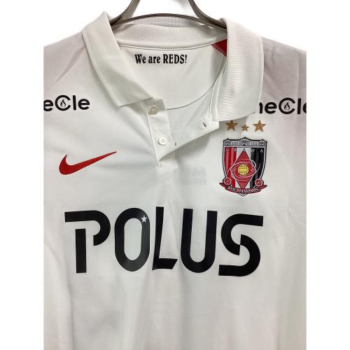 浦和レッズ (ウラワレッズ) サッカーユニフォーム CV9241-100 2021ユニフォーム アウェイ メンズ SIZE L ホワイト×レッド
