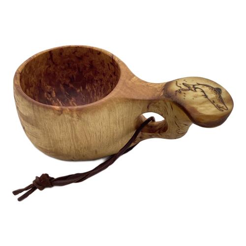 pahkataide (パッカタイデ) カーリーバーチ＆ヘラジカの角 アウトドア食器 トラウト ククサカップ