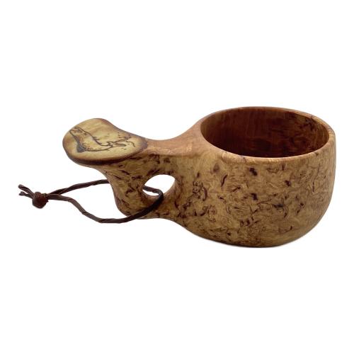 pahkataide (パッカタイデ) カーリーバーチ＆ヘラジカの角 アウトドア食器 トラウト ククサカップ