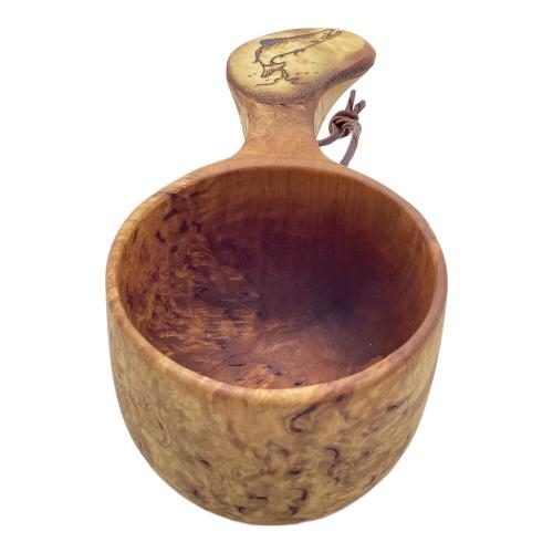 pahkataide (パッカタイデ) カーリーバーチ＆ヘラジカの角 アウトドア食器 トラウト ククサカップ