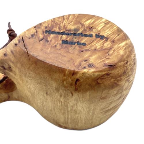 pahkataide (パッカタイデ) カーリーバーチ＆ヘラジカの角 アウトドア食器 トラウト ククサカップ