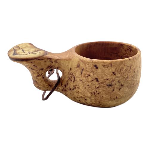 pahkataide (パッカタイデ) カーリーバーチ＆ヘラジカの角 アウトドア食器 トラウト ククサカップ