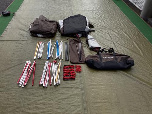 Coleman (コールマン) ツールームテント 2000036432 試し張り程度の美品 4Sワイド 2ルームカーブ