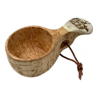 pahkataide (パッカタイデ) カーリーバーチ＆ヘラジカのツノ アウトドア食器 ククサカップ