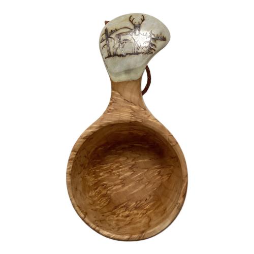 pahkataide (パッカタイデ) カーリーバーチ＆ヘラジカのツノ アウトドア食器 ククサカップ