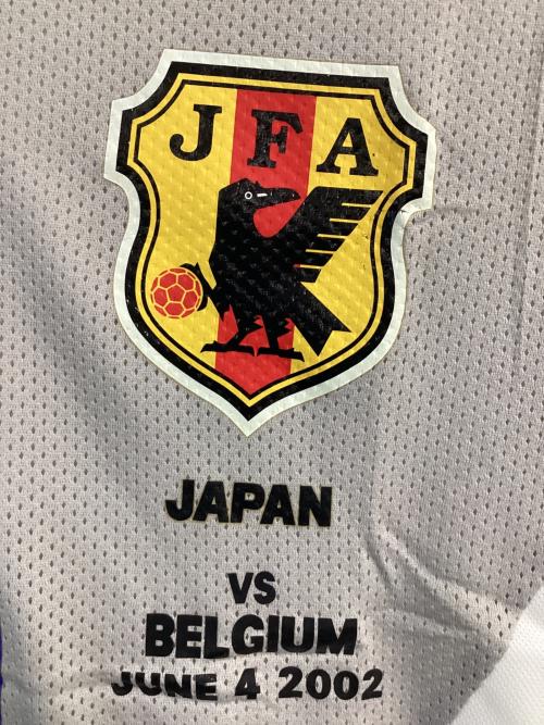 日本代表 (ニホンダイヒョウ) サッカーユニフォーム 381427 02/03 アウェイユニフォーム マッチデープリント(VSベルギー) メンズ SIZE O グレー×ホワイト