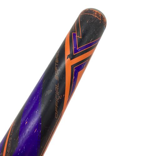MIZUNO (ミズノ) AX4 ソフトボール用バット 1CJFS307 ゴム用ソフトボール3号 ケース付き 84cm/5.7cm DIA. ブルー×オレンジ